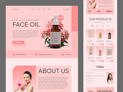 Beauty Product Landing Page beauty clean costmetics landing page minimal product ui typography ui design uiux web web design website