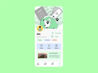 Daily UI #006 - User Profile app dailyui mobile profile ui userprofile webdesign