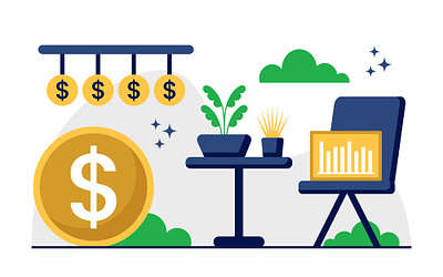 Investment and Finance flat vector illustration fund