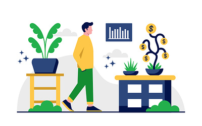 Investment and Finance flat vector illustration fund