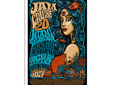 Jam Cruise MSC Divina Miami, FL Feb 25 - Mar 1 2024 Poster by Hoolatee ...