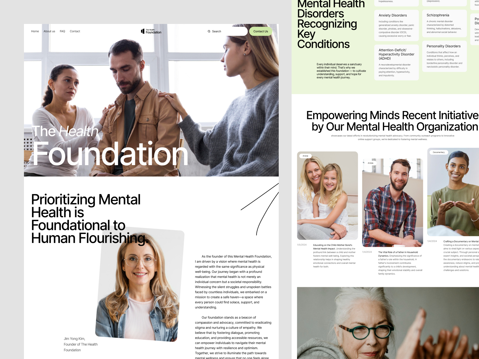 MHF - Mental Health Website branding health mental mental health minimalist professional typography ui website