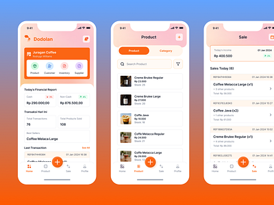 Dodolan - App Sales Management Cashier application branding cashier design dodolan figma management sales mobile app mvp pos product project sale sales ui