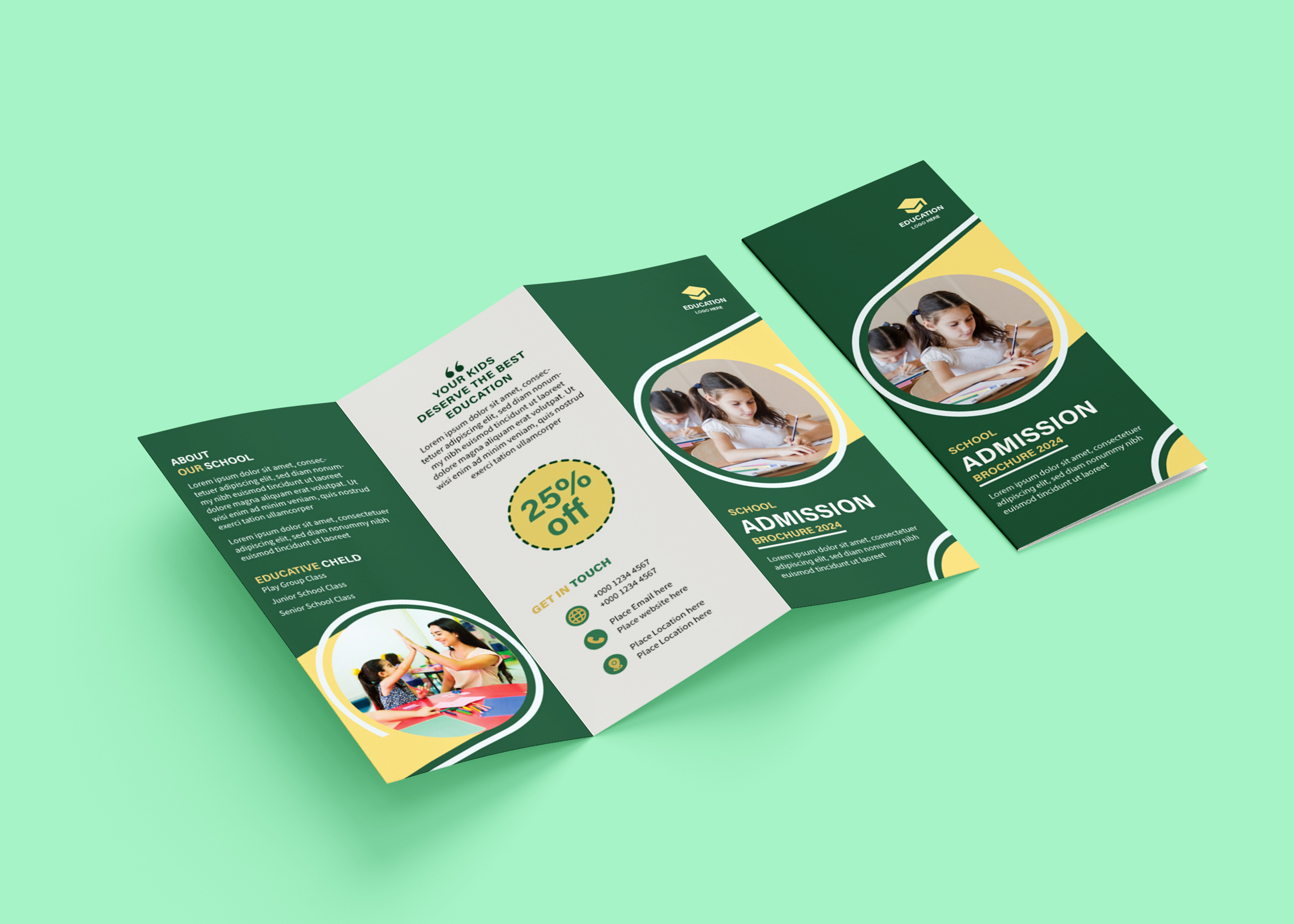 School Admission Tri-fold Brochure by Jenuk Akter on Dribbble