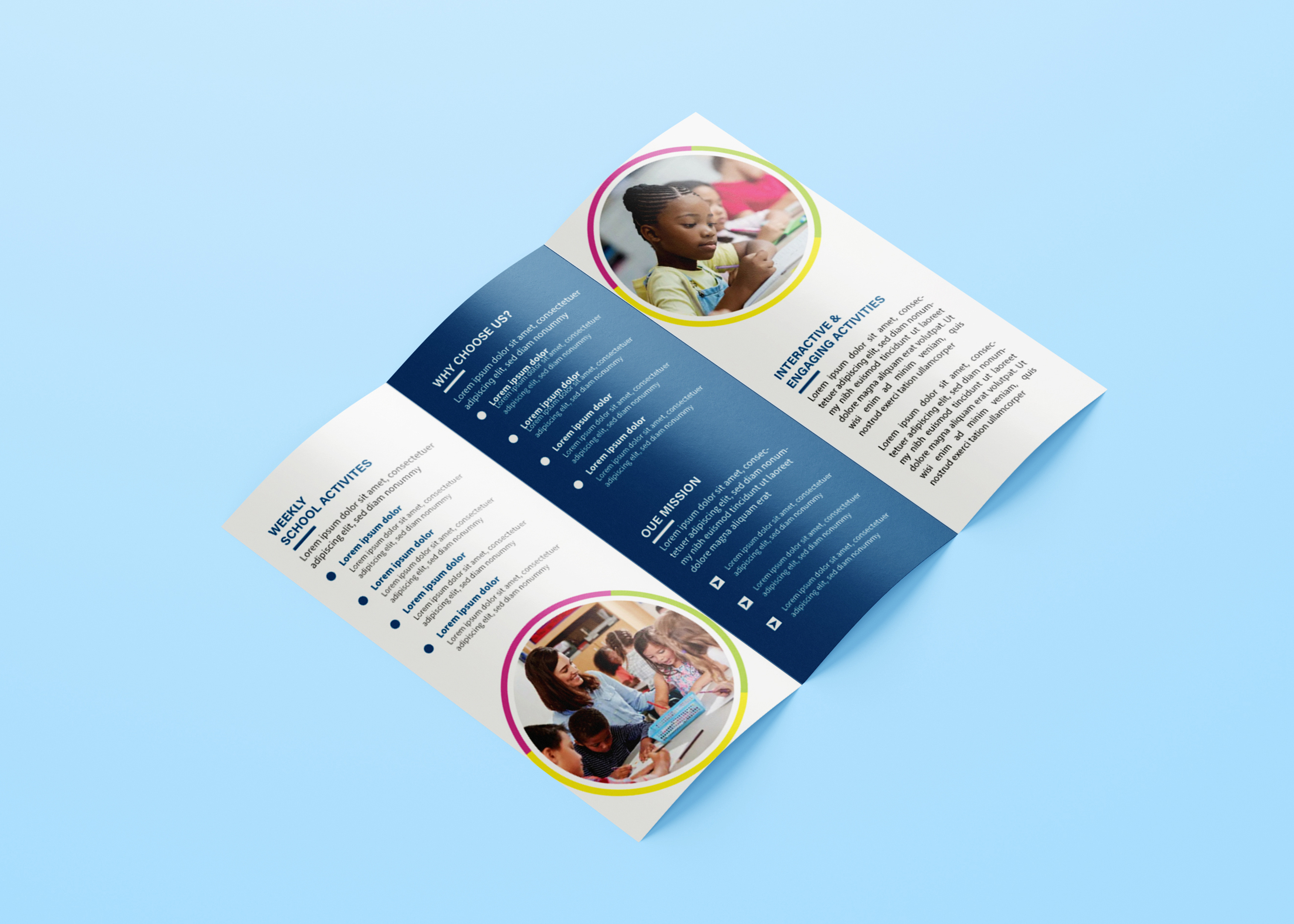 School Admission Tri-fold Brochure by Jenuk Akter on Dribbble