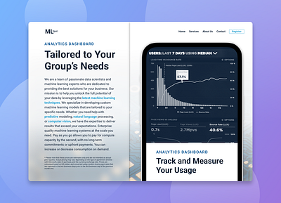 ML Spot - Analytics analytics data design layout measure ml mobile mockup phone presentation slide spot ui ux website