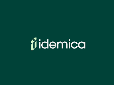 Idemica - Visual Identity Design aluminum brand branding business company construction exterior geometric glass graphic design identity interior letter i lettermark i logo design logomark modern simple symbol visual