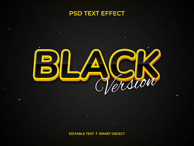 Black version text effect 3d beast black black and yellow branding design elegant graphic design text text effect yellow