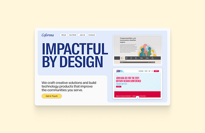 Coforma – Hero Section Redesign Concept design herosection ui webdesign website