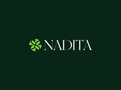 NADITA Logo Design branding company logo green logo icon logo identity leaf logo letter logo logo sale logotype nadita logo tree logo typography vector