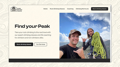 Webflow site for a wellness-focused rock climber design figma fitness relume rock climber webflow website wellness