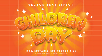 Children Day 3d editable text style Template 3d text effect child text childcare childhood children banner children day text customizable educators future leaders graphic design happy children day illustration joyful future kids education kids font kids game protecting innocence school super kids vector text mockup