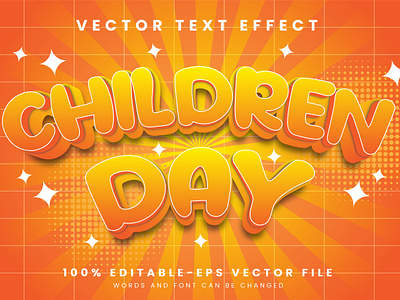 Children Day 3d editable text style Template 3d text effect child text childcare childhood children banner children day text customizable educators future leaders graphic design happy children day illustration joyful future kids education kids font kids game protecting innocence school super kids vector text mockup