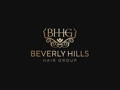 Beverly Hills Hair Group Logo Design beauty salon branding creative logo custom logo graphic design hair hair salon hair styles letter logo