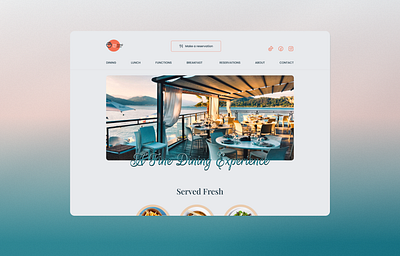 Website for a restaurant design ui ux web web design