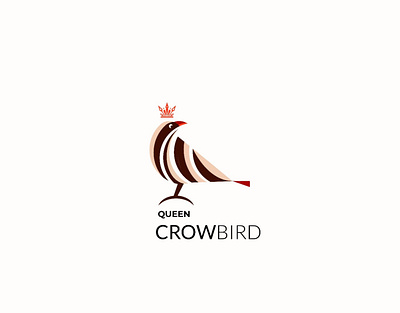 Queen crow logo For sell bird branding crow design graphic design illustration letter logo logo logos quuen crow typography vector