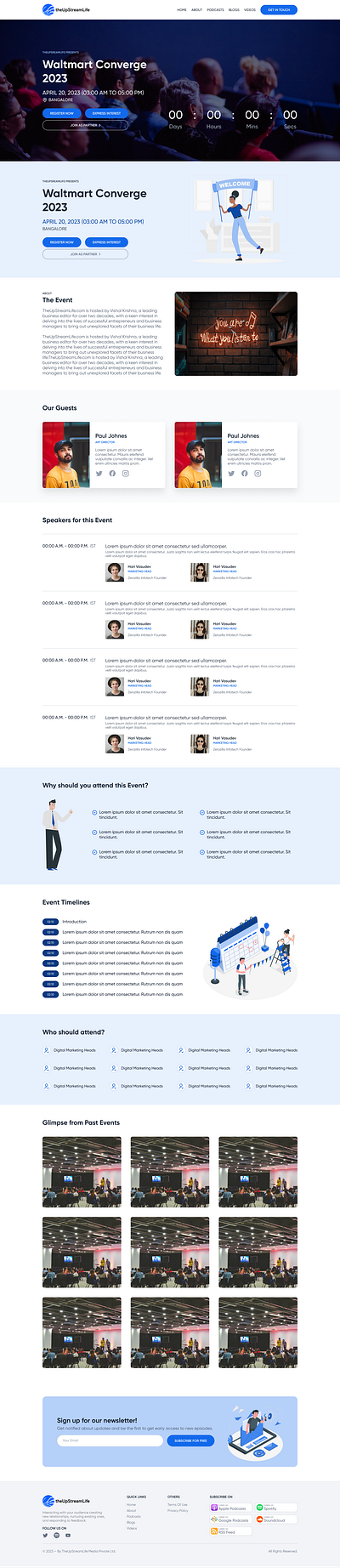 theUpStreamLife Waltmart Converge 2023 ui