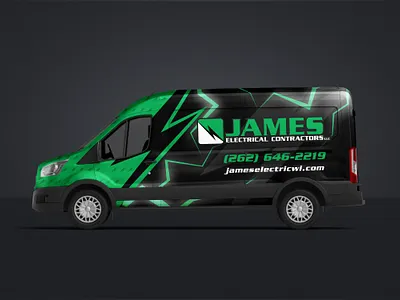 James Eliectrical Company Van Wrap Design adobe illustrator bmw branding car graphics car wrap decal design ford graphic design livery nissan porche truck wrap van wrap vector vehicle branding vehicle wrap vinyl wrap wrapping