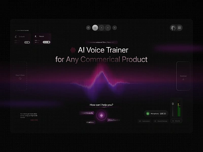 AI Voice Trainer Landing Page ai ai assistant ai landing page ai web design inspiration ai website artificial intelligence artificialintelligence assistant automotive bot chatbot circle deep learning intelligence machinelearning processing siri visual voice