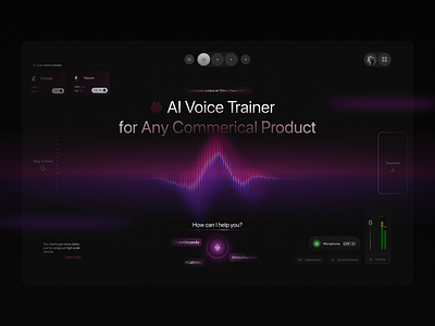 AI Voice Trainer Landing Page ai ai assistant ai landing page ai web design inspiration ai website artificial intelligence artificialintelligence assistant automotive bot chatbot circle deep learning intelligence machinelearning processing siri visual voice