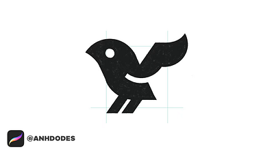 Minimal Bird Silhouette logomark design process cre: @anhdodes 3d anhdodes anhdodes logo animation bird logo bird silhouette logo branding design graphic design illustration little bird logo logo logo design logo designer logodesign minimalist logo minimalist logo design motion graphics sparrow logo ui