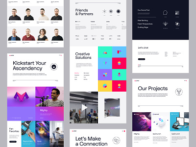 Unfold Agency Redesign agency creative agency design agency digital solutions friends icon design illustration layouts projects redesign typography ui ux unfold web design