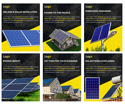 Solar Poster Collection ☀️ energy graphic design ireland poster solar ux