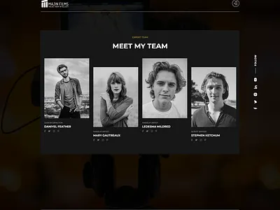 Production Website UI/UX Design film photography ui uidesign ux design webiste website design