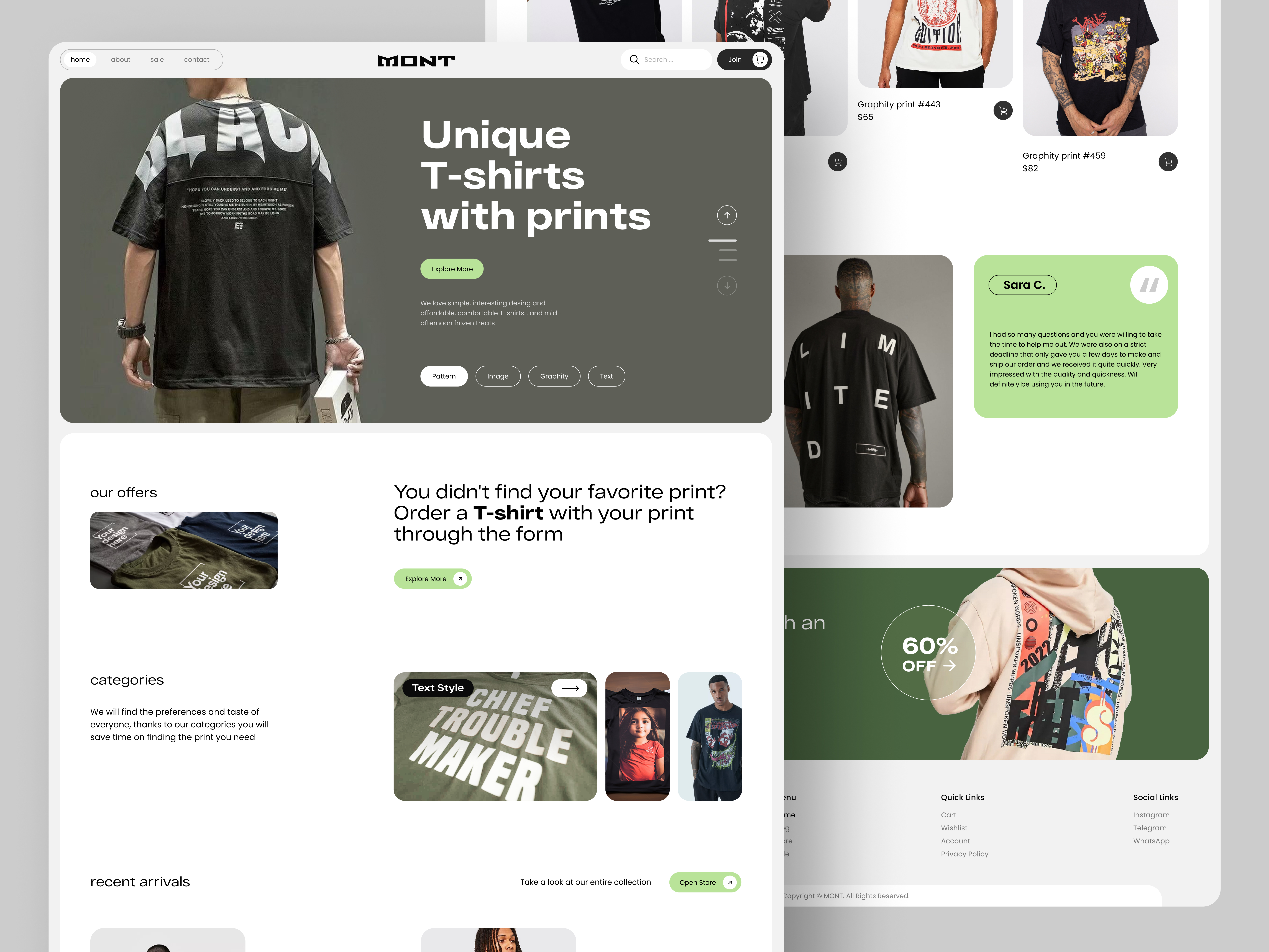 T shirt 2024 design website template