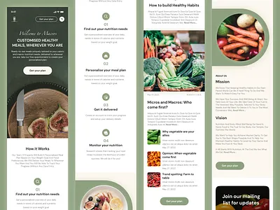 Macros - Website (Mobile Version) 3d animation branding graphic design motion graphics ui