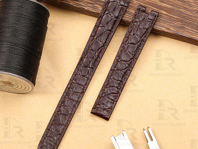 Custom alligator leather strap for Vintage Cartier Vendome Must cartier vendome watch strap drwatchstrap