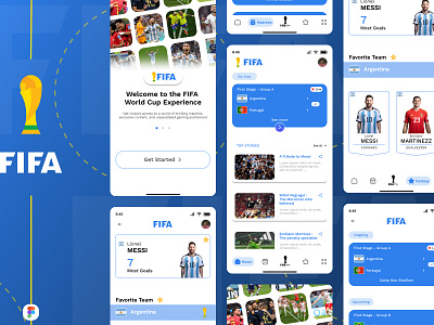 FIFA App Design app design fifa mockups ui ui design uiux