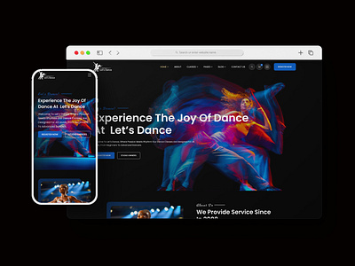 Let's Dance - A Dance Academy 3d animation appdesign blogging bloggingtoolsinwordpress branding dance ui e commerce graphic design landingpage logo mobile mobileappuiux motion graphics seo ui ux website ui woocommerce wordpress