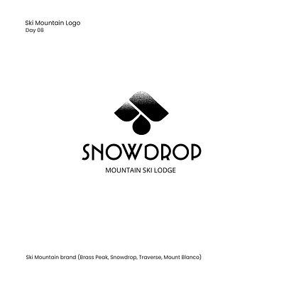 Snowdrop Mountain Logo 50 days branding daily challenge graphic design logo