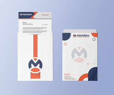 C4 Envelope Design For Microters branding logo