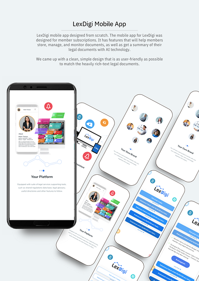LexDigi Mobile App Design app branding ui