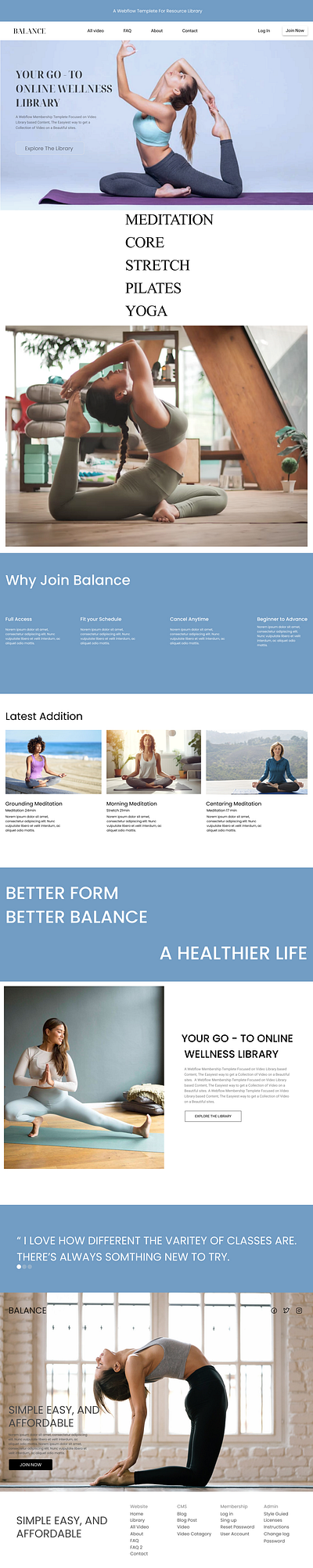 Yoga Landing Page 3d animation app branding design graphic design illustration logo motion graphics typography ui ui design ui designer uiux ux vector webdesign yoga yoga landing page yoga web design