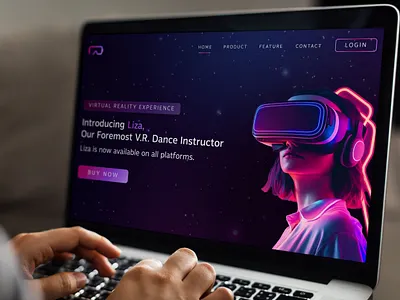 Website- Hero Section branding design gradient graphic design hero section illustration landing page logo social media ui ux vector virtual reality experience vr