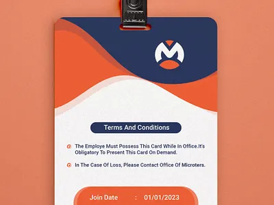 ID card back Design for Microters