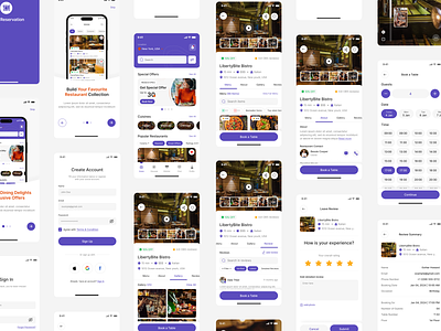 Restaurant Reservation App UI Design | Table Booking UIUX Design android app app design app designer app developer app ui design figma hire ui ux designer insightlancer ios restaurant booking restaurant reservation table reservation ui design uiux user experience user interface ux ux design