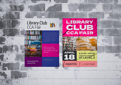 Library Club CCA Fair Handouts adobe express advertising book club college education event graphic design library photoshop school