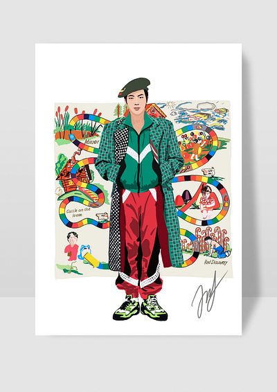 Kim Seok-jin Illustration illustration procreate