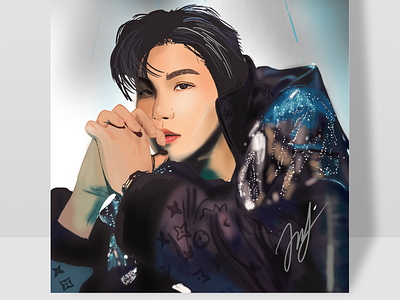 SUGA illustration kpop procreate