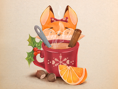 Cute Christmas fox comfort