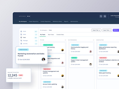 CRM Dashboard Design analytics blue dashboard design figma tasks ui web webdesign