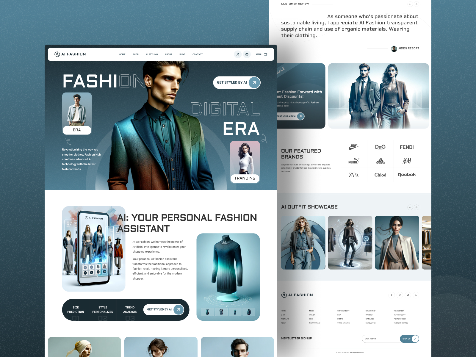 AI Fashion Shopping Experience - E-commerce Landing Page By Yudiz ...