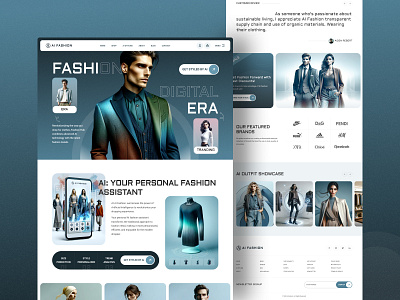 AI Fashion Shopping Experience - E-commerce Landing Page ai ai fashion artificialintelligence clothing ecommerce design fashion fashiontech generative interactiondesign landingpage look minimalisticdesign style techinfashion ui uiuxdesign ux web webdesign