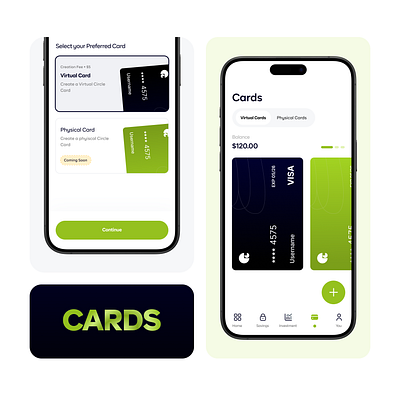 Circle Finance • Mobile App Design (Cards) app card design mobile app design ui uiux