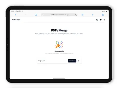 PDFs Merge minimal saas web