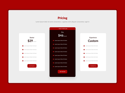 Day 30 of 100: Design a pricing page UI design landingpage ui uidesign uiux ux webdesign